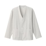 紳士　風を通すストレッチサッカーカーディガン