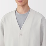 紳士　風を通すストレッチサッカーカーディガン