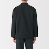 紳士　風を通すストレッチサッカーカーディガン