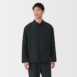 紳士　風を通すストレッチサッカーカーディガン