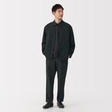 紳士　風を通すストレッチサッカーカーディガン