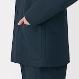 紳士　風を通すストレッチサッカーカーディガン