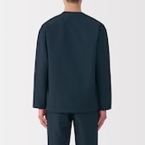 紳士　風を通すストレッチサッカーカーディガン