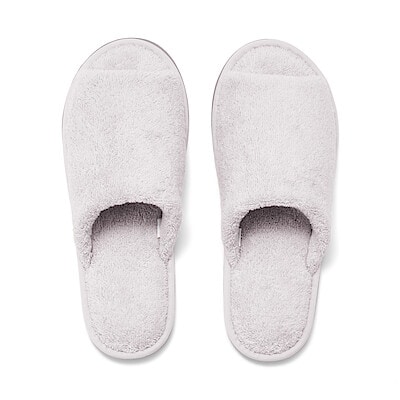 洗える綿パイルスリッパ・前あき　M～L