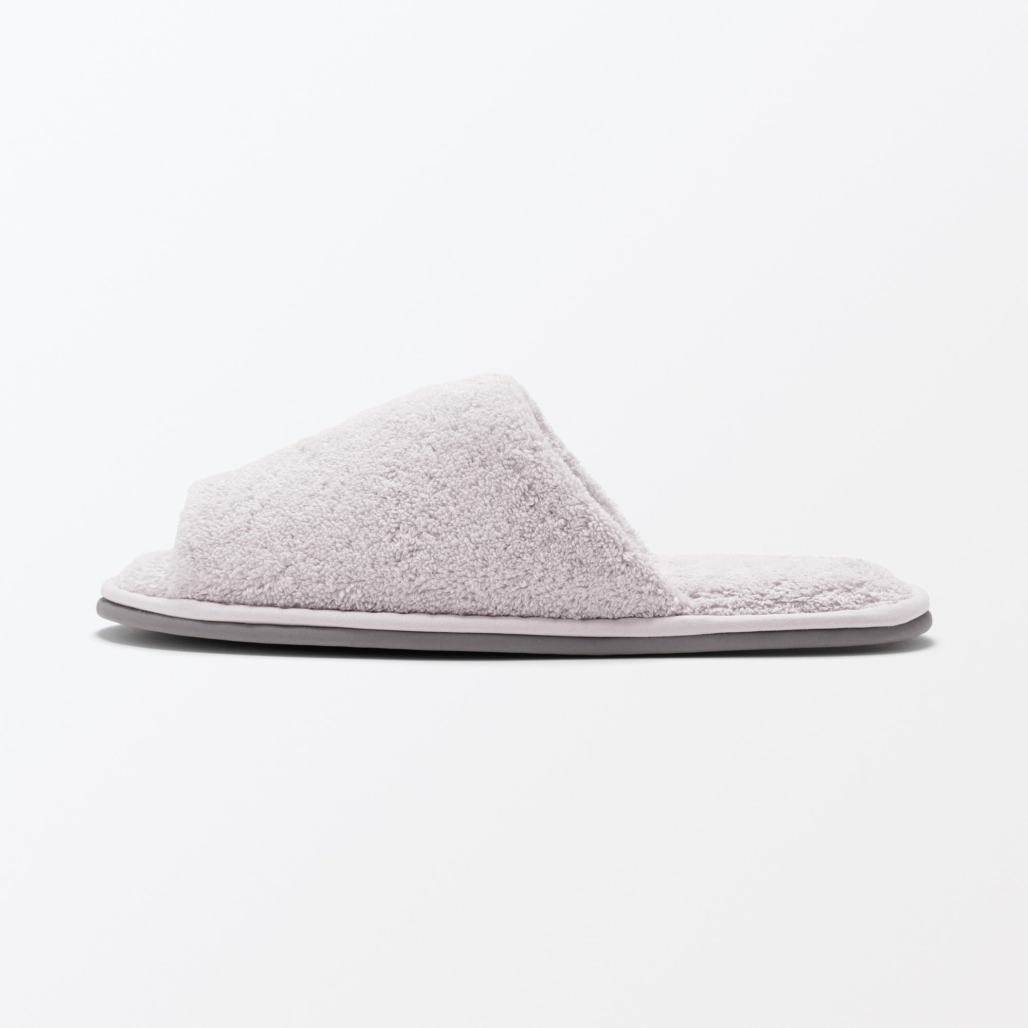洗える綿パイルスリッパ・前あき