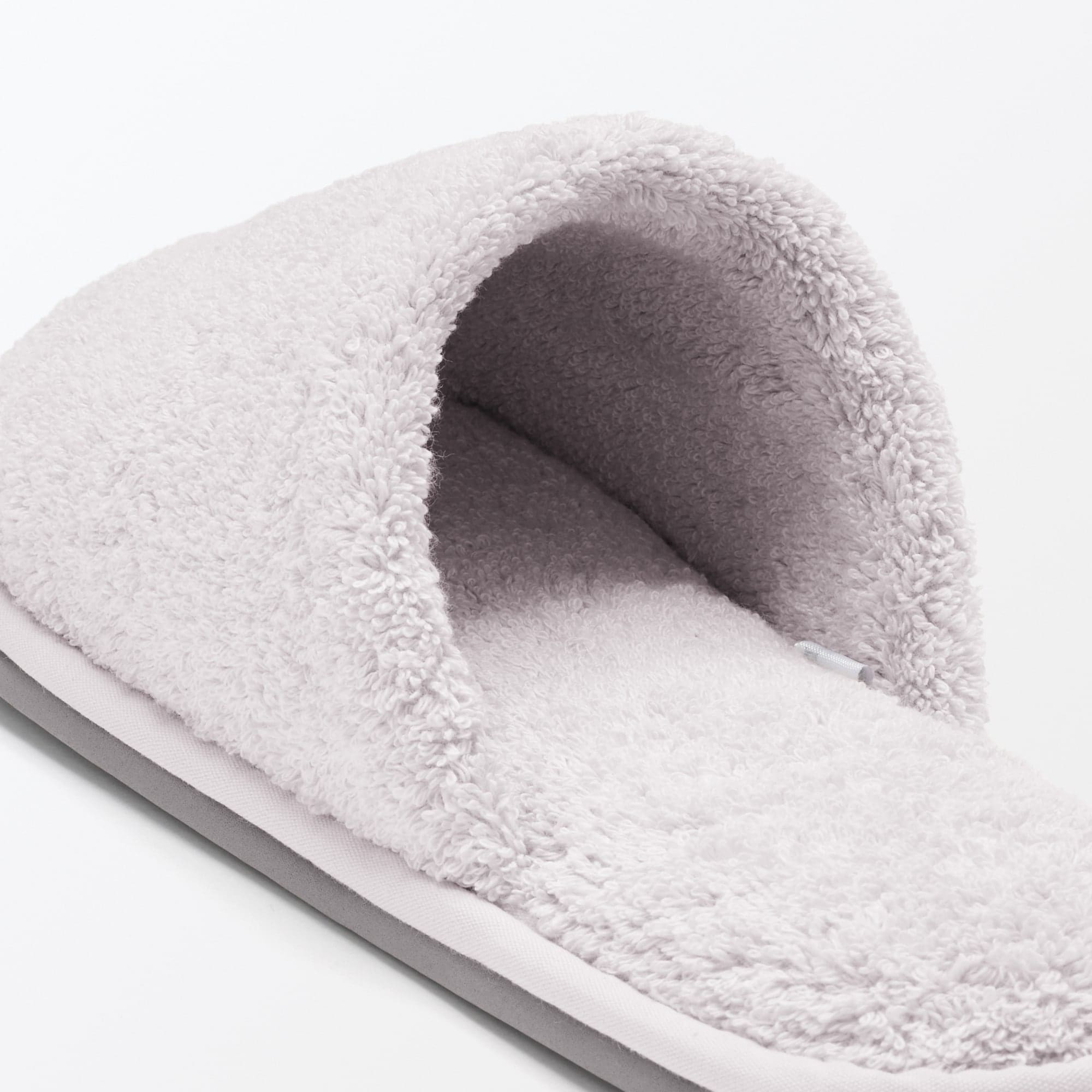 洗える綿パイルスリッパ・前あき