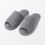 洗える綿パイルスリッパ・前あき