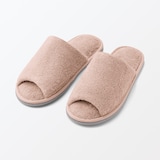 洗える綿パイルスリッパ・前あき