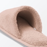 洗える綿パイルスリッパ・前あき