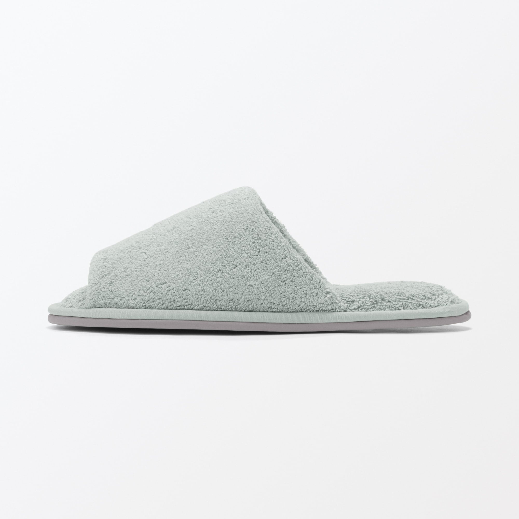 洗える綿パイルスリッパ・前あき