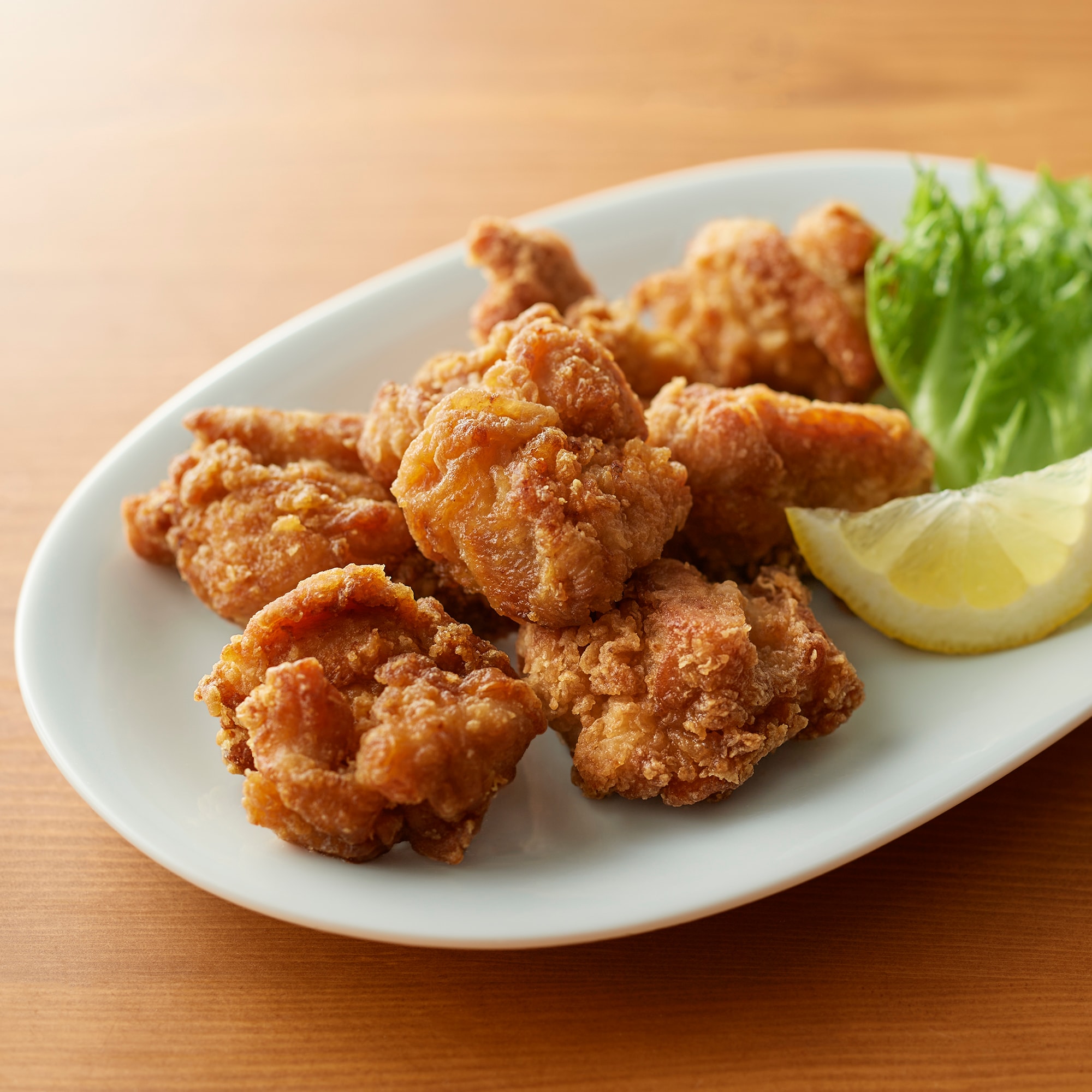 国産鶏もも肉の醤油からあげ