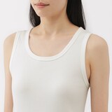 婦人　ストレッチリブ編みタンクトップ