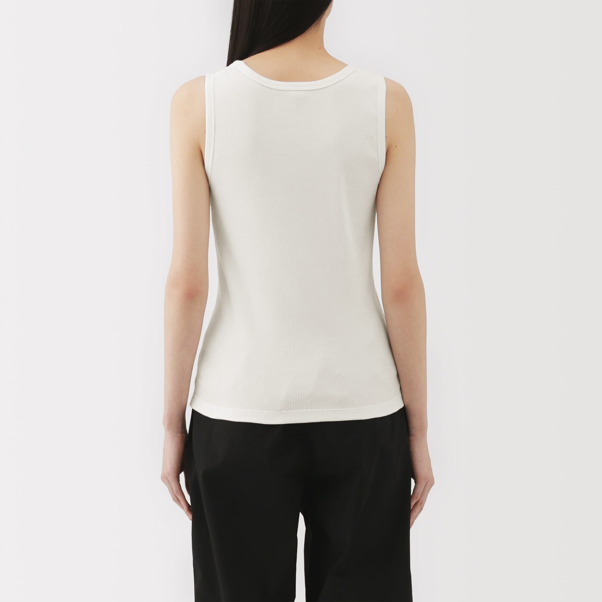 婦人　ストレッチリブ編みタンクトップ