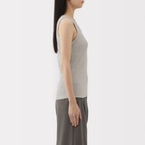 婦人　ストレッチリブ編みタンクトップ