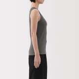 婦人　ストレッチリブ編みタンクトップ