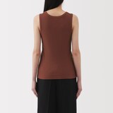 婦人　ストレッチリブ編みタンクトップ