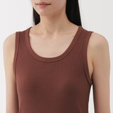 婦人　ストレッチリブ編みタンクトップ