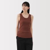 婦人　ストレッチリブ編みタンクトップ