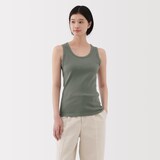 婦人　ストレッチリブ編みタンクトップ