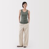 婦人　ストレッチリブ編みタンクトップ