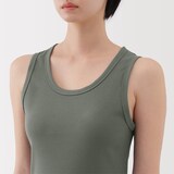 婦人　ストレッチリブ編みタンクトップ