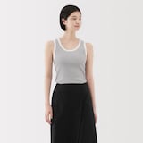 婦人　ストレッチリブ編みタンクトップ