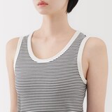 婦人　ストレッチリブ編みタンクトップ