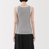 婦人　ストレッチリブ編みタンクトップ