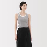 婦人　ストレッチリブ編みタンクトップ