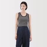 婦人　ストレッチリブ編みタンクトップ