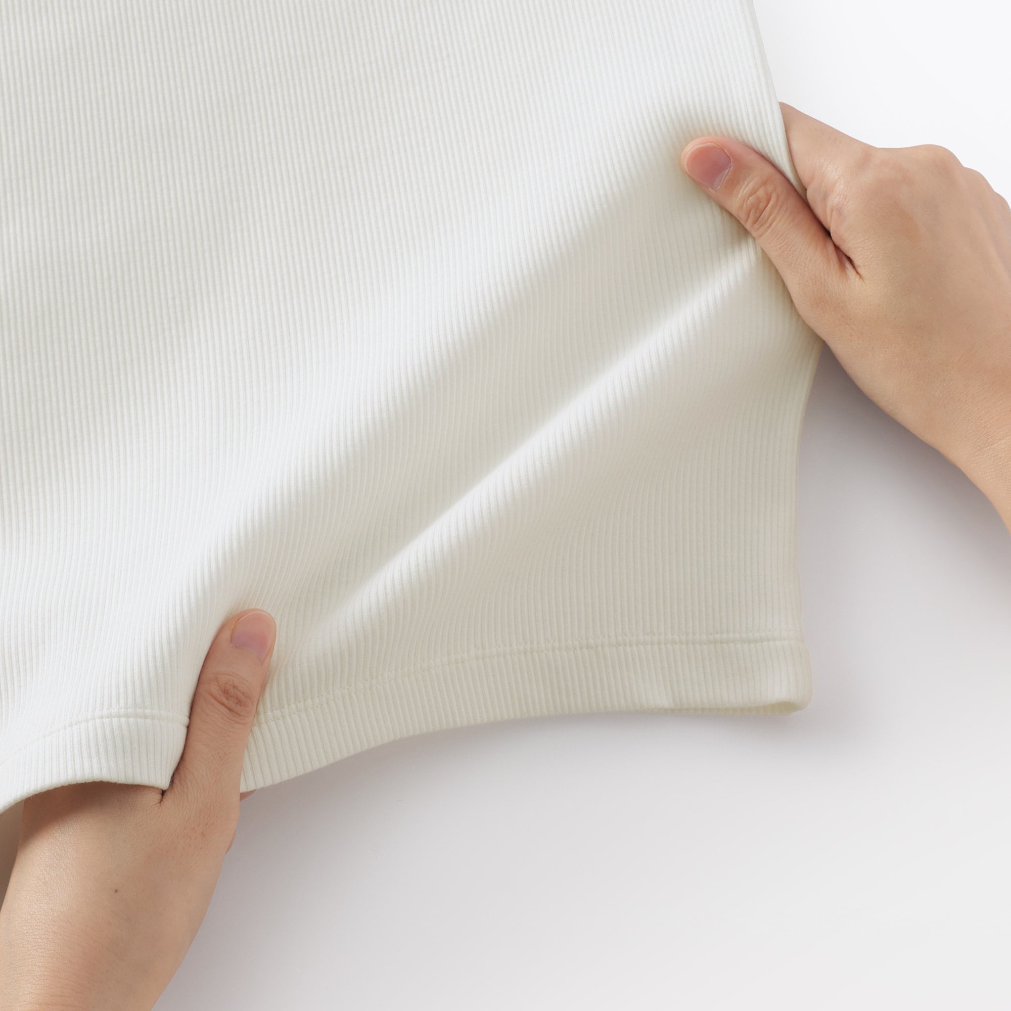 婦人　ストレッチリブ編みタンクトップ