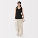 婦人　ストレッチリブ編みタンクトップ