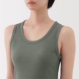 婦人　ストレッチリブ編みタンクトップ