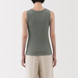 婦人　ストレッチリブ編みタンクトップ