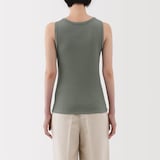 婦人　ストレッチリブ編みタンクトップ