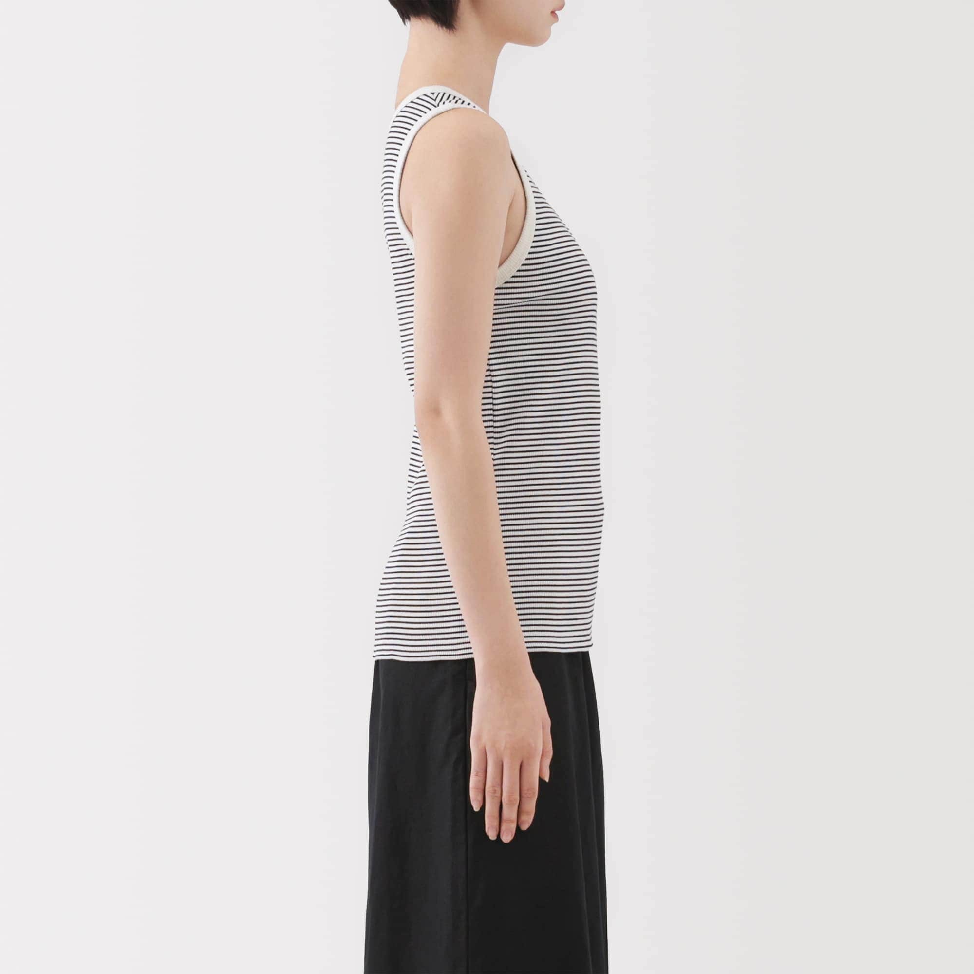 婦人 ストレッチリブ編みタンクトップ | 無印良品