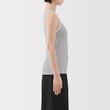 婦人　ストレッチリブ編みタンクトップ