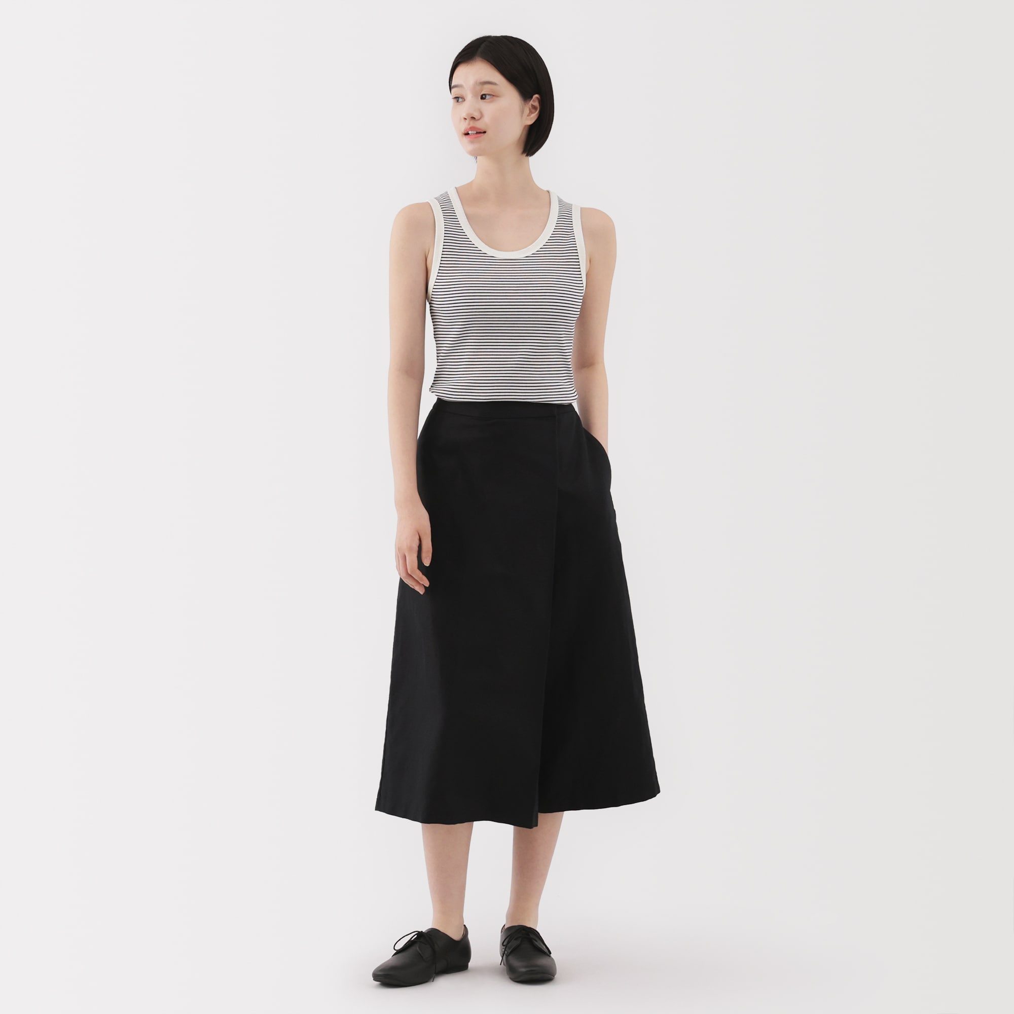 婦人 ストレッチリブ編みタンクトップ | 無印良品