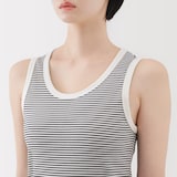 婦人　ストレッチリブ編みタンクトップ