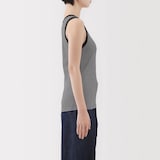 婦人　ストレッチリブ編みタンクトップ