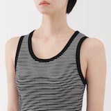 婦人　ストレッチリブ編みタンクトップ