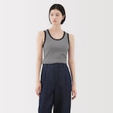 婦人　ストレッチリブ編みタンクトップ