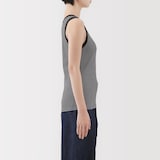 婦人　ストレッチリブ編みタンクトップ