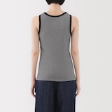 婦人　ストレッチリブ編みタンクトップ