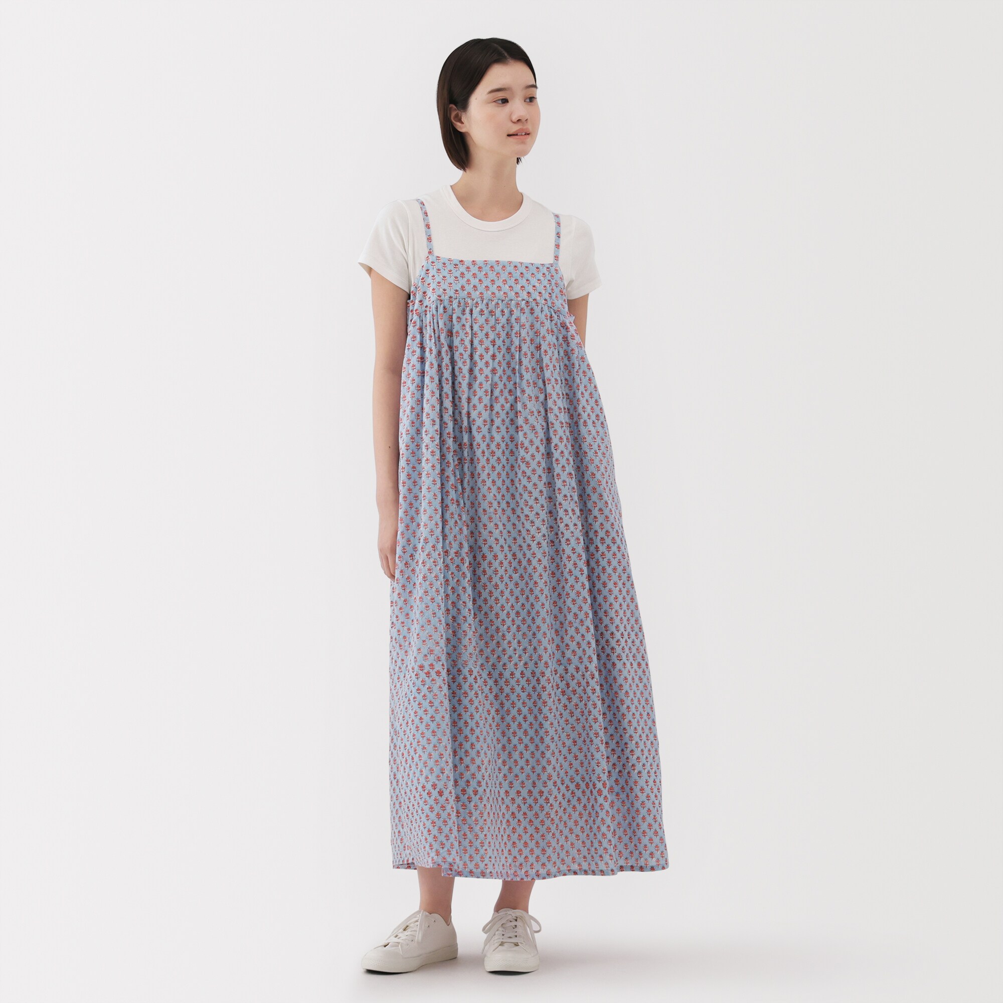 婦人 ブロックプリント キャミソールワンピース | 無印良品