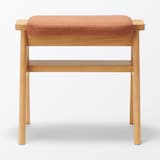 再生ポリエステル混　木製スタッキングスツール　オレンジ