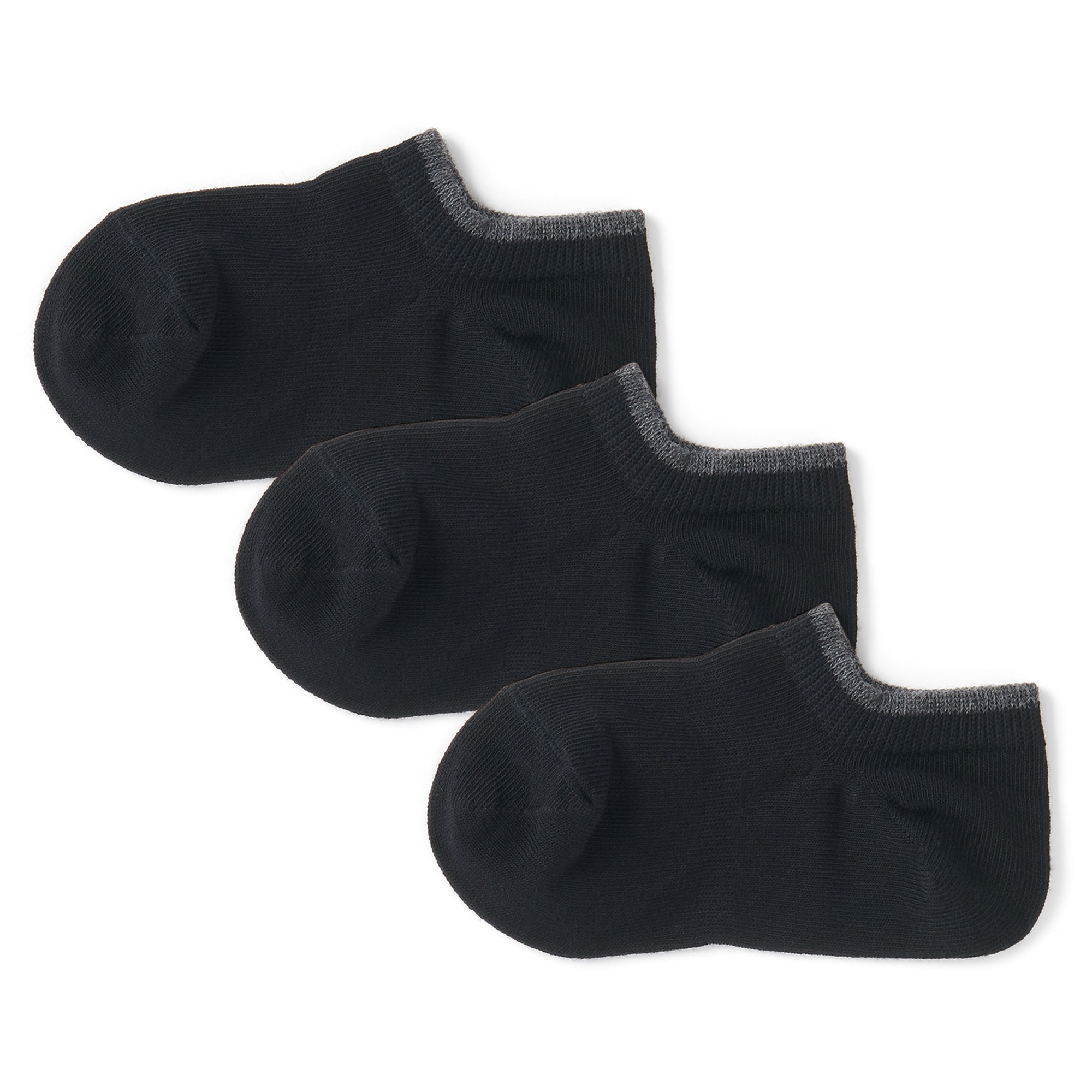 キッズ　足なり直角　スニーカーイン（柄・３足組）