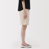 婦人　ムラ糸　チノタックハーフパンツ