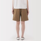 婦人　ムラ糸　チノタックハーフパンツ