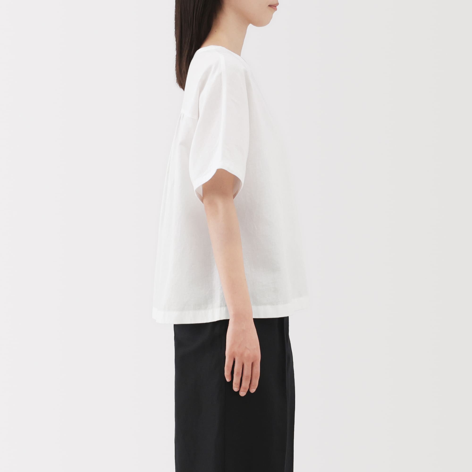 婦人 ヘンプ コットン 半袖ブラウス | 無印良品